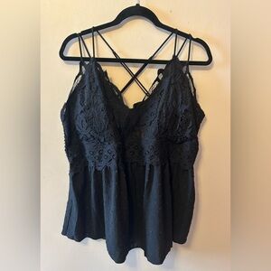 Rue21 black lace tank top